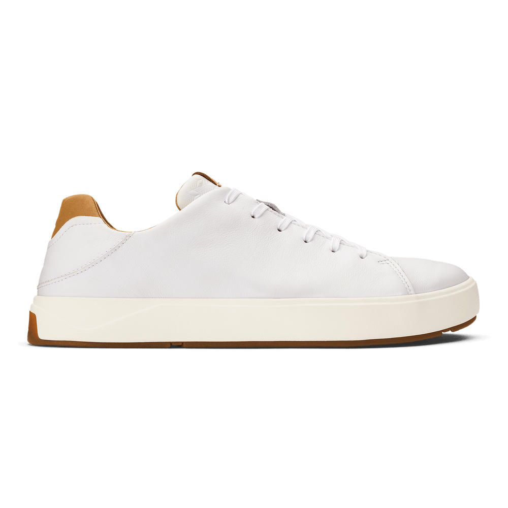 Lae‘ahi Lī ‘Ili Men's Leather Sneakers - Bright White | OluKai Men