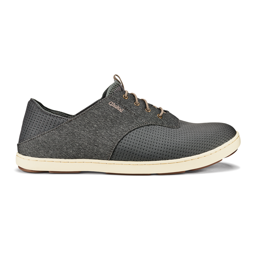 Nohea Moku Men's Boat Shoes - Charcoal / Clay | OluKai Men