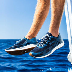 ‘Ahi Men’s Water Boat Shoes - Mood Indigo / Coastal Blue | OluKai Men