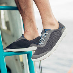 Moku Pae Men's Boat Shoes - Pavement / Vintage Blue | OluKai Men