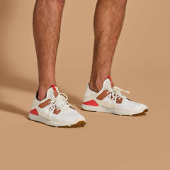 Mio Lī Men's Athletic Shoes - Bright White / Red Lava | OluKai Men