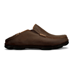 Moloā Men's Leather Slip On Shoes - Dark Wood / Dark Java | OluKai Men