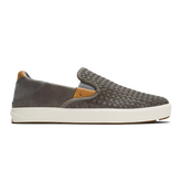 Lae‘ahi Lauhala Men's Leather Slip-On Sneakers - Ash | OluKai Men