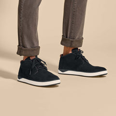 Papakū 'Ili Men’s Waterproof Leather Boots- Black | OluKai Men