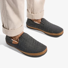Hanohano Men’s Waxed Canvas Slippers - Dark Shadow | OluKai Men