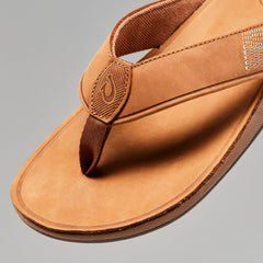 Tuahine Men's Waterproof Leather Beach Sandals - Toffee | OluKai Men