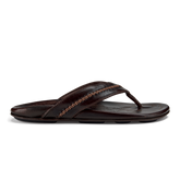 Mea Ola Men's Leather Beach Sandals - Dark Java | OluKai Men
