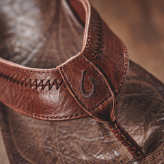 Hiapo - Rum / Dark Wood Men’s Leather Beach Sandals | OluKai Men