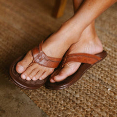 Hiapo - Rum / Dark Wood Men’s Leather Beach Sandals | OluKai Men