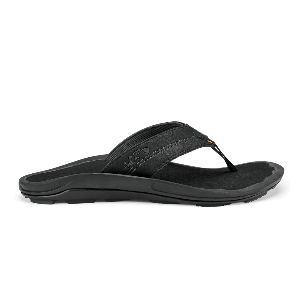 Kīpī Men’s Comfortable Beach Sandals - Black | OluKai Men