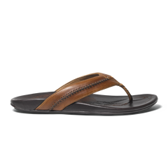 Mea Ola Men's Leather Sandals - Tan / Dark Java | OluKai Men