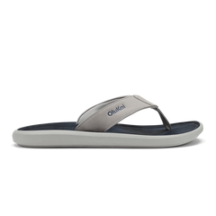 Pili Men’s Waterproof Leather Sandals - Ash / Mood Indigo | OluKai Men