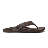 Tuahine Men's Waterproof Leather Beach Sandals - Dark Wood | OluKai Men