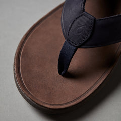Tuahine Men's Waterproof Leather Beach Sandals - Trench Blue | OluKai Men