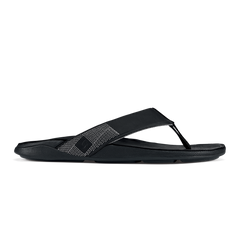 Tuahine Men's Waterproof Leather Beach Sandals - Black | OluKai Men
