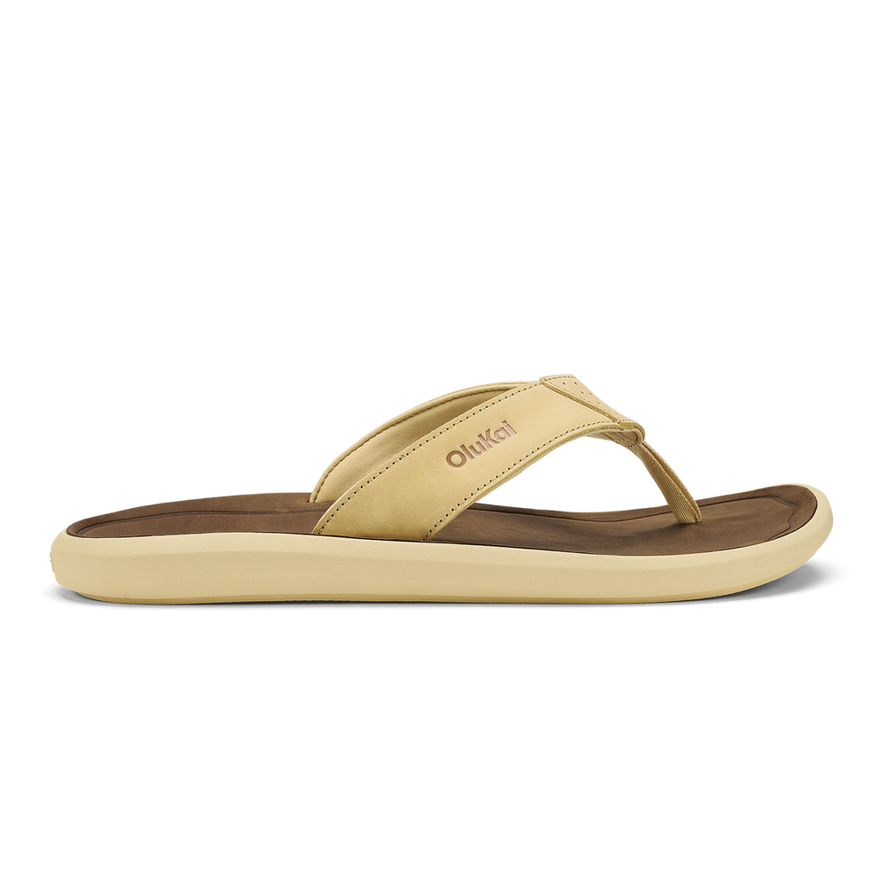 Pili Men’s Waterproof Leather Sandals - Toasted Coconut / Tan | OluKai Men