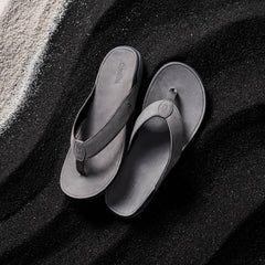 Tuahine Men's Waterproof Leather Beach Sandals - Rock | OluKai Men