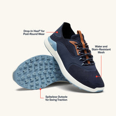 OluKai Kā‘anapali Men’s Golf Shoe - Trench Blue / Sea Ice | OluKai Men