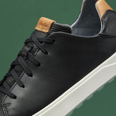 Wai‘alae Men’s Waterproof Leather Golf Shoes - Black | OluKai Men