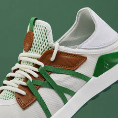 Manele Men’s Breathable Golf Shoes - White / Bamboo | OluKai Men