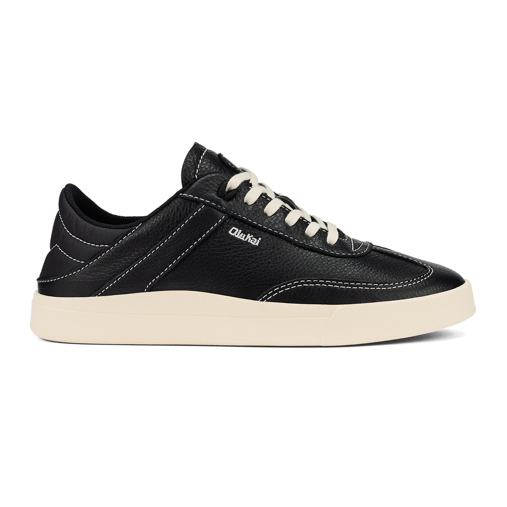 Hā‘upu Women’s Leather Sneakers - Onyx | OluKai Women