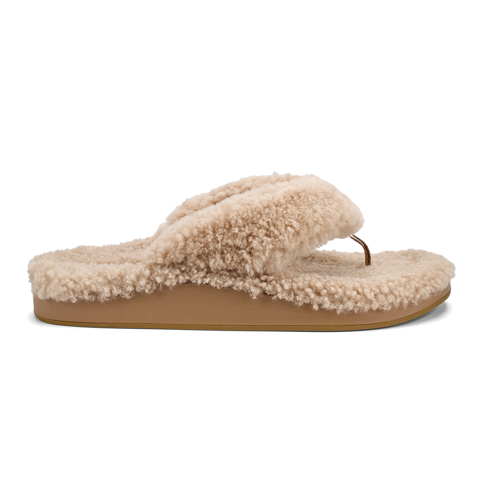 Kīpe'a Heu Women‘s Flip Flop Slippers - Tan | OluKai Women