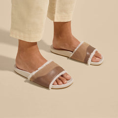 Hō‘ala Slide Women’s Slide Slipper Sandals - Tan / Puka | OluKai Women
