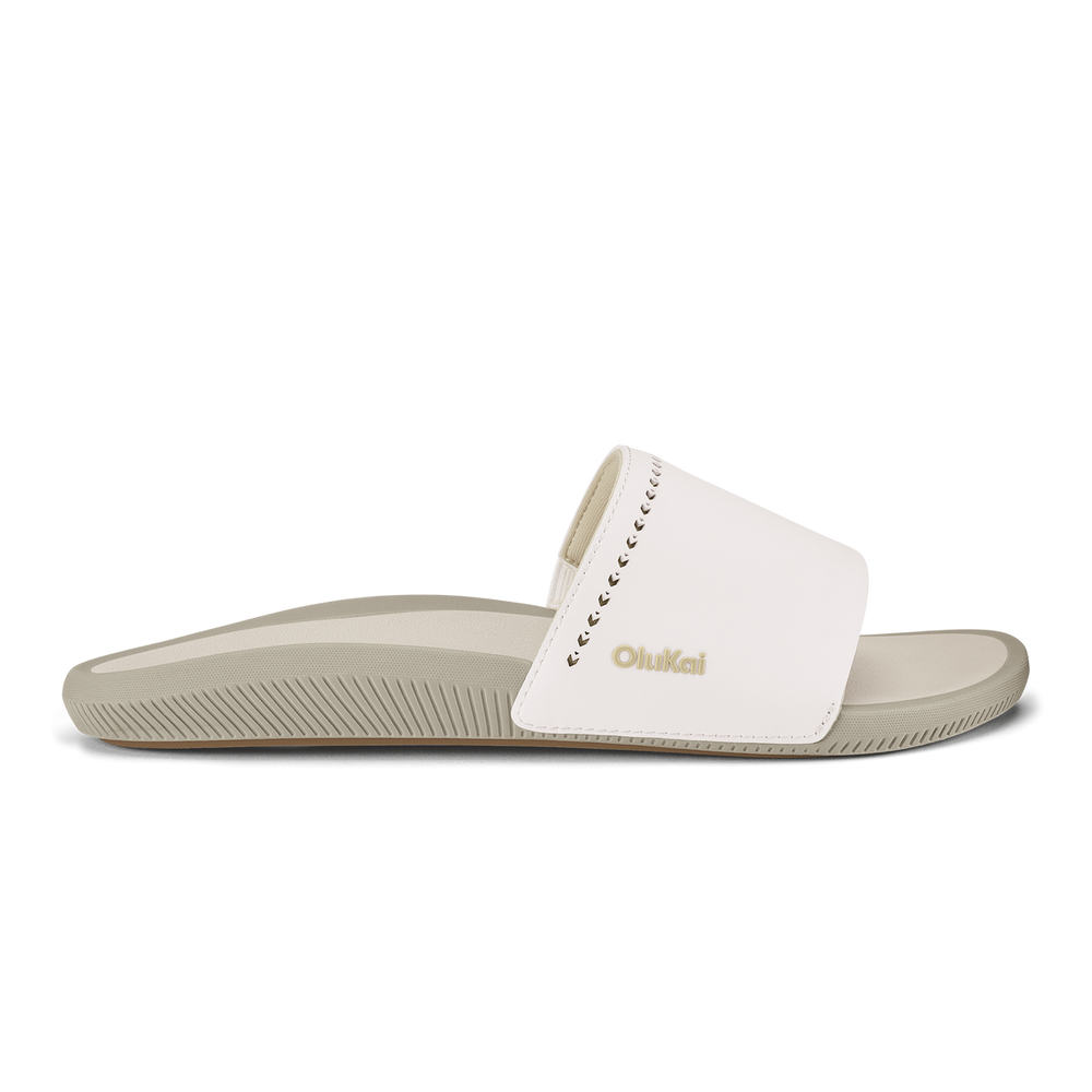 Ulele Slide - Bright White / Tapa | OluKai Women