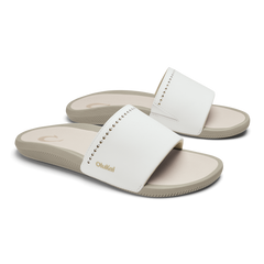 Ulele Slide - Bright White / Tapa | OluKai Women