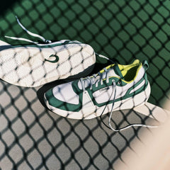 Olukai ‘Anau Pickleball Shoes - Bright White / Leaf | Men Court
