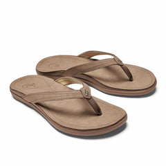 Olukai ‘Aukai Leather Beach Sandals - Tan | Women Leather