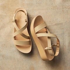 Olukai ‘Ōnohi Strappy Leather Sandals - Warm Beige | Women Leather