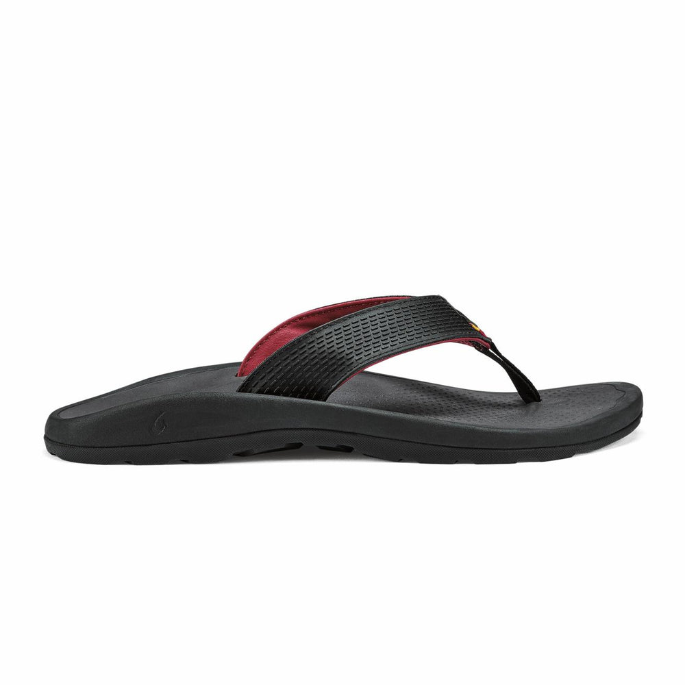 Olukai ‘Imaka Water-Ready Beach Sandals - Black | Men Water-Friendly