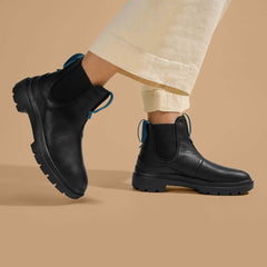 Olukai Hehi Waterproof Leather Booties - Lava Rock | Women Waterproof
