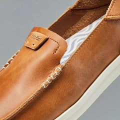 Olukai Kākaha Leather Slip-On Shoes - Fox | Men Slip-On