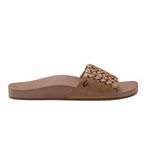 Olukai Kāmola Leather Slide Sandals - Tan | Women Slides