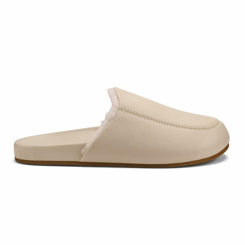 Olukai Kōnea Leather Slipper Mules - Bone – OluKai | Women Warm Weather