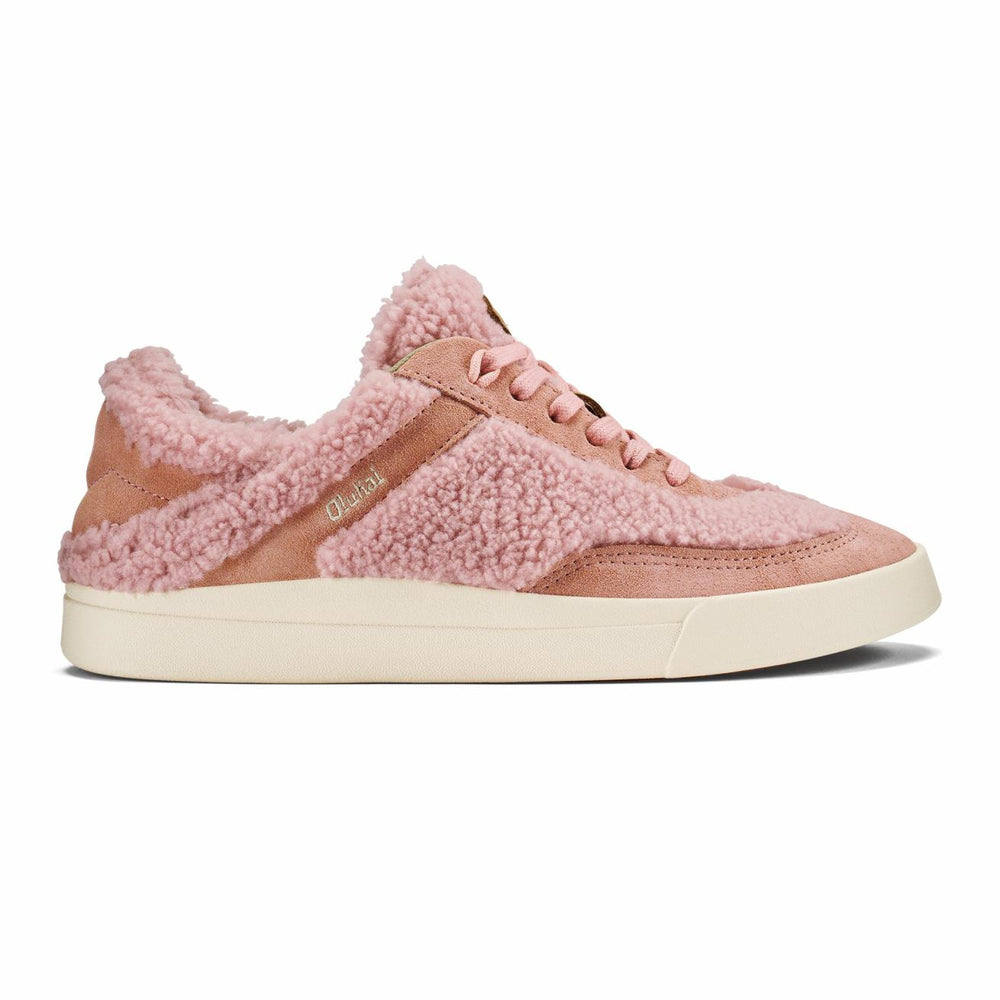 Olukai Kīlea Heu Fuzzy Sneakers - Pink Clay / Cork | Women Sneakers
