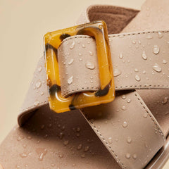 Olukai La‘i Slide Slide Beach Sandals - Taupe | Women Water-Friendly