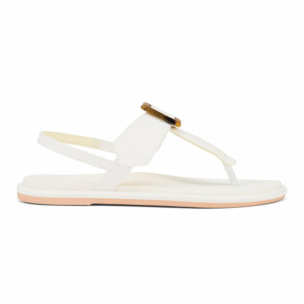 Olukai La‘i T-Bar Strappy Sandals - White | Women Water-Friendly