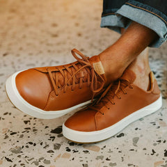 Olukai Lae‘ahi Lī ‘Ili Leather Sneakers - Kukui Brown | Men Sneakers