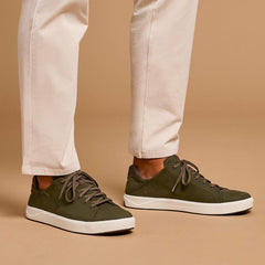 Olukai Lae‘ahi Lī Waxed Canvas Sneakers - Husk | Men Water-Friendly