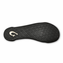 Olukai Mahana Jersey Cotton Slippers - Black | Men Indoor/Outdoor