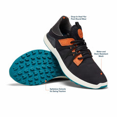 Olukai Manele Breathable Golf Shoes - Black / Dark Shadow | Men Golf