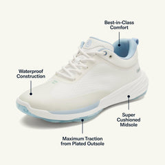Olukai Mākena Waterproof Golf Shoes - Bright White | Women Golf