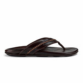 Olukai Mea Ola Leather Beach Sandals - Dark Java | Men Leather
