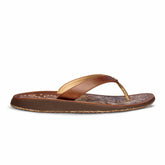 Olukai Paniolo Leather Beach Flip Flops - Natural | Women Leather