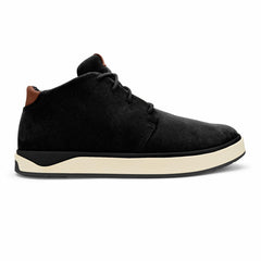 Olukai Papakū 'Ili Waterproof Leather Boots- Black | Men Waterproof