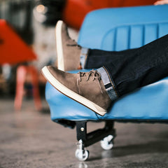 Olukai Papakū 'Ili Waterproof Leather Boots- Mustang | Men Leather