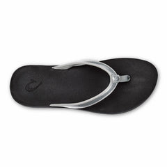 Olukai Puawe Beach Sandals - Silver / Black | Women Water-Friendly